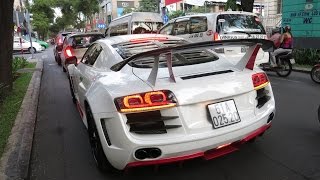 TNTBros Audi R8 V8 Prior Design w Twin Turbo Heffner Performance  Vietnam Supercars [upl. by Erodoeht]