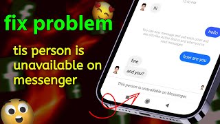 this person is unavailable on messenger how to fix  100 Working NEW [upl. by Gitel]