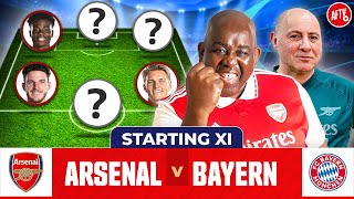 Arsenal vs Bayern Munich  Starting XI Live  Champions League [upl. by Noe]