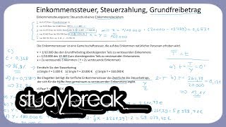 Einkommensteuer Steuerzahlung Grundfreibetrag  Steuerlehre [upl. by Enelym81]