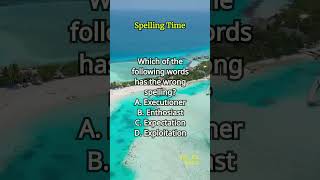 Spelling Time 491 spelling englishlearning englishvocabulary questions quiz [upl. by Ardnaik991]