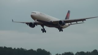 Delta Air Lines N810NW A330300 Landing Portland Airport PDX [upl. by Loginov]