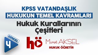 4  Hukuk Kurallarının Çeşitleri  Hukukun Temel Kavramları  KPSS Vatandaşlık [upl. by Peppi]