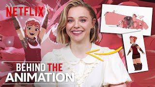 Chloë Grace Moretz and Eugene Lee Yang Go Behind the Animation for Nimona  Netflix [upl. by Dnalevets]