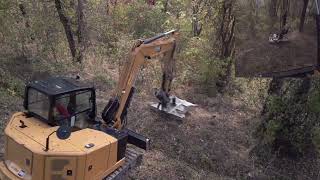 EXTREME BUSH HOGGING WITH EXCAVATOR asmr satisfying [upl. by Redwine]