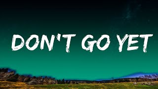 Camila Cabello  Dont Go Yet Lyrics  Top Best Songs [upl. by Aneetak]