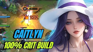 Caitlyn 100 Crit Build so OP in Patch 51a Season 13  Wild Rift [upl. by Drawoh202]