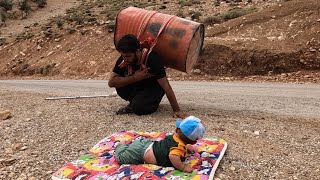 Documentary about the life of Iranian nomadic father and his little baby in the mountains [upl. by Brit]