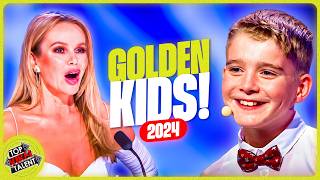 Youngest GOLDEN BUZZER Auditions on Got Talent 2024 [upl. by Zuckerman]