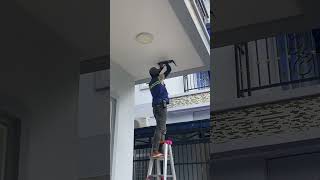 cutting ceiling foryou ceiling construction repairing waterproofing cuttingskills viralshorts [upl. by Rosario]