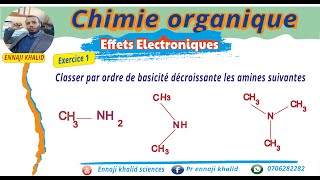 Classement les amines par ordre de basicité décroissante [upl. by Gona922]