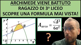 ARCHIMEDE VIENE BATTUTO Ragazzo di terza Liceo Scientifico scopre una formula mai vista [upl. by Anauqat]