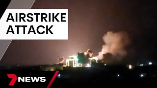 The US and UK launch airstrikes against targets in Yemen  7 News Australia [upl. by Dora]