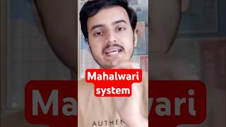 Mahalwari system  revenue system  mahalwari zamindari ryotwari izaredari shorts ytshorts [upl. by Onabru]