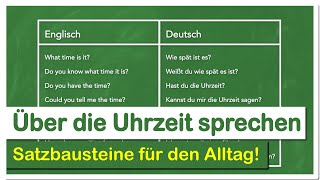 Nach der Uhrzeit und Dauer fragen Auf Englisch Satzbausteine [upl. by Gwyn]