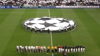 Santiago Bernabéu Champions League Entry Real Madrid vs Lyon HD1080p [upl. by Ahsineg]