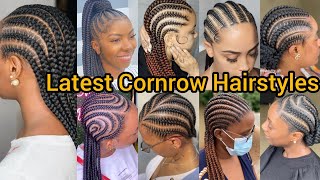 2024 Latest Cornrow Braids Hairstyles  Straight Back Cornrow Braids  Ghana Weaving Braids 2024 [upl. by Eilzel]