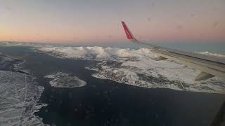 Wizz Air UK W94479 A321200 Landing into Tromsø  2023Jan4 [upl. by Auqcinahs]