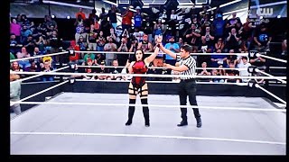 Stephanie vaquer first WWE match against wren Sinclair [upl. by Shuping38]