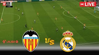 🔴LIVE  VALENCIA vs REAL MADRID  Spain La Liga 2425  Full Match  PES Game Simulation [upl. by Stelmach]