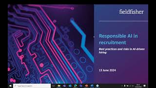 Responsible AI in Recruitment Best practices and risks in AIdriven hiring [upl. by Elfstan]