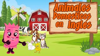 Animales DOMESTICOS en INGLÉS para NIÑOS  TinaEducativa [upl. by Ahsiuqel]