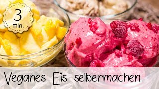 Veganes Eis selber machen ohne Zucker  Veganes Eis selber machen ohne Eismaschine  Vegane Rezepte [upl. by Niltiac869]