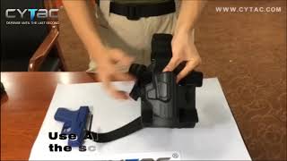 How to attached drop leg platform on to the holster body Cytac RDefender Hoslter Gen3 [upl. by Ahsuatal]