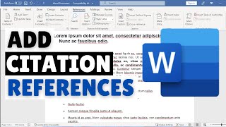 How to Add Citation and References in Word [upl. by Bronwyn]