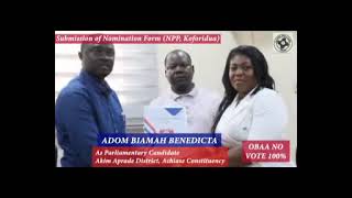 Obaa no submits nomination forms for Achiase Constituency [upl. by Glennie326]