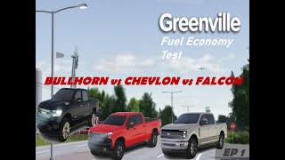 Bullhorn vs Chevlon vs Falcon Fuel Economy Test SHOCKING RESULTS  Greenville Roblox [upl. by Neetsuj955]