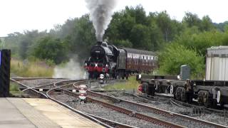 45690 LMS Jubilee Class 460 Leander at Hellifield [upl. by Asile]