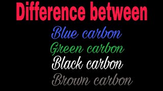 WHAT IS CARBON SEQUESTRATION BLUE CARBON GREEN CARBON BLACK CARBON BROWN CARBON IES GS [upl. by Dupaix]