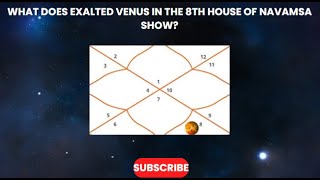 What does exalted Venus in the 8th house of Navamsa show [upl. by Ahsiloc281]