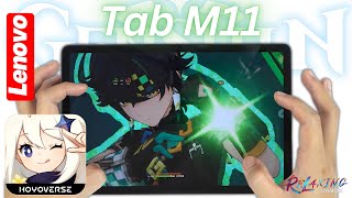 Lenovo Tab M11 Genshin Impact Gaming review Helio G88  FPS amp Battery Drain test [upl. by Savick]