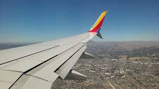 SOUTHWEST AIRLINES WN1034 BOEING 737700 SCIMITARS NOON LANDING AT OAKLAND OAK [upl. by Crichton]