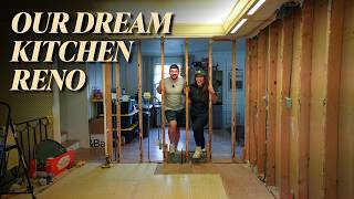 EP 2 Taking Down a Load Bearing Wall  OUR DREAM KITCHEN RENOVATION [upl. by Siderf]