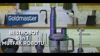 Goldmaster Bestrobot Antrasit 1500 Watt 5 in 1 Mutfak Robotu Multi Blender Seti GM7270 [upl. by Hameerak]