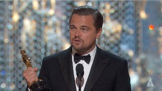 Leonardo DiCaprio winning Best Actor  88th Oscars 2016 [upl. by Eirrem]