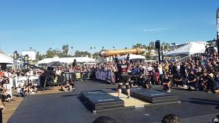 Mateusz Kieliszkowski Loglifting  Arnold Strongman USA Santa Monica Pier [upl. by Polinski]