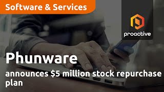 Phunware announces 5 million stock repurchase plan [upl. by Emma707]