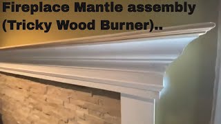 Fireplace Mantle CRAZY EASY ASSEMBLY [upl. by Lila]