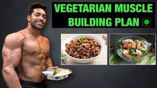 Vegetarian Diet For Muscle Gain  Full Day Of Eating For Muscle Building [upl. by Elleon]