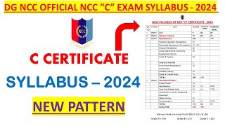 🔴 NCC New OMR Syllabus  2024  NCC C Certificate New Syllabus 2024  NCC C Exam OMR Syllabus Hindi [upl. by Qidas]