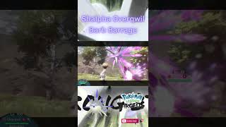 Shiny Alpha Hisuian Overqwil Signature Move Barb Barrage in Pokemon Legends Arceus [upl. by Claudell746]