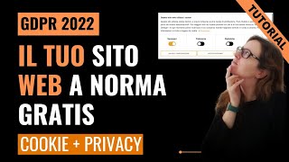 GDPR  Mettere a norma sito web GRATIS cookie  privacy policy [upl. by Akemehc]