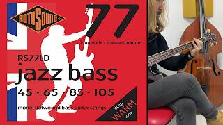 Rotosound String RS77LD Jazz Bass 77 short test no Talk rotosound review bass [upl. by Yniar167]