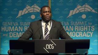 Biram Dah Abeid Mauritanian Human Rights Activist at Geneva Summit [upl. by Noellyn]