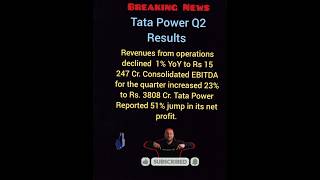 Tata Power Q2 Results tatapowerstocknews tatapower stockmarket investment investing trading [upl. by Idisahc]