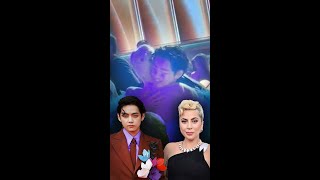 BTS V amp Lady Gaga Meet At Grammys 2022 [upl. by Glendon]